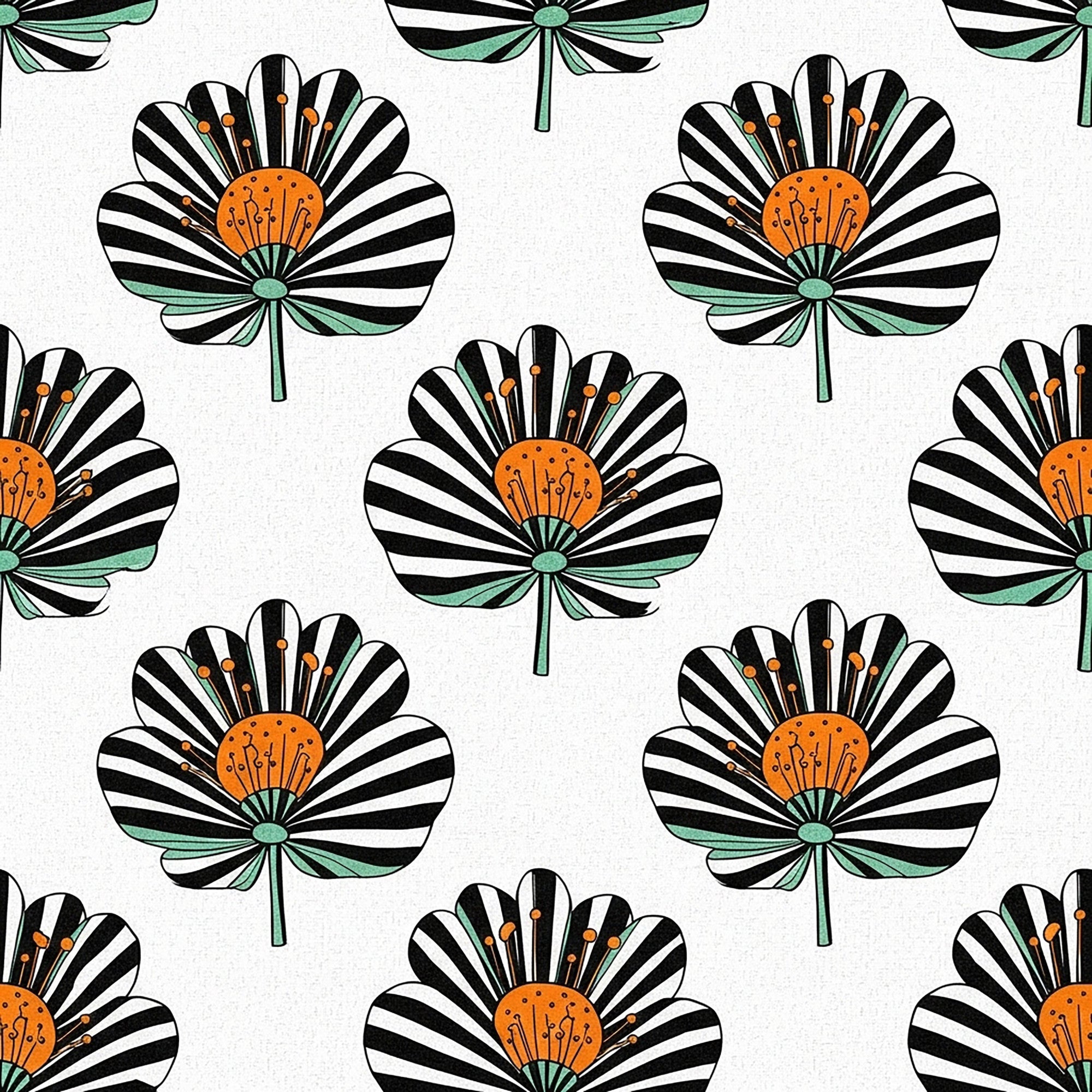 Summer Floral Pattern 24 Minky Fabric