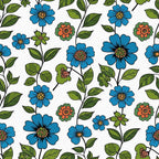 Summer Floral Pattern 25 Minky Fabric