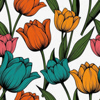 Summer Floral Pattern 26 Minky Fabric