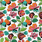 Summer Floral Pattern 27 Minky Fabric
