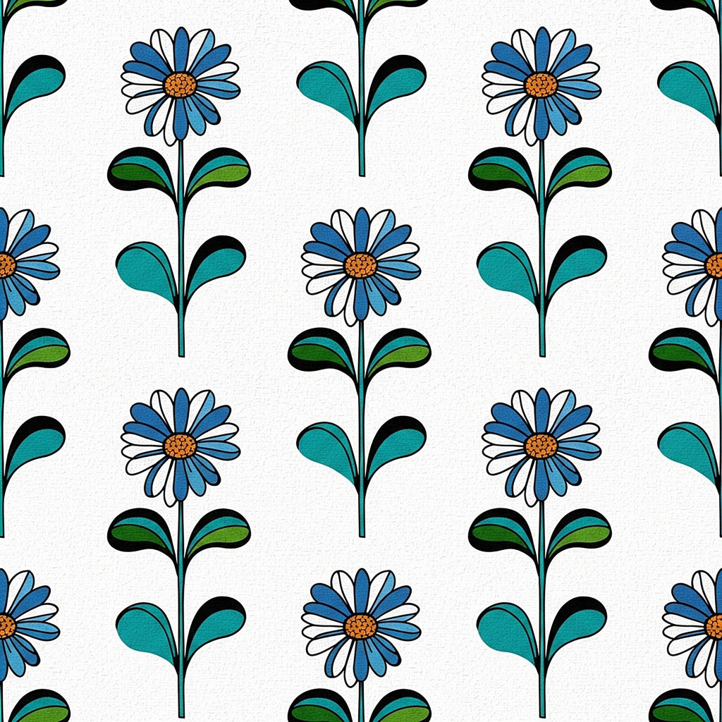 Summer Floral Pattern 28 Minky Fabric