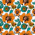 Summer Floral Pattern 2 Minky Fabric