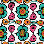 Summer Floral Pattern 3 Minky Fabric