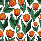 Summer Floral Pattern 4 Minky Fabric