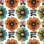 Summer Floral Pattern 6 Minky Fabric