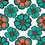 Summer Floral Pattern 7 Minky Fabric