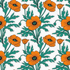Summer Floral Pattern 8 Minky Fabric