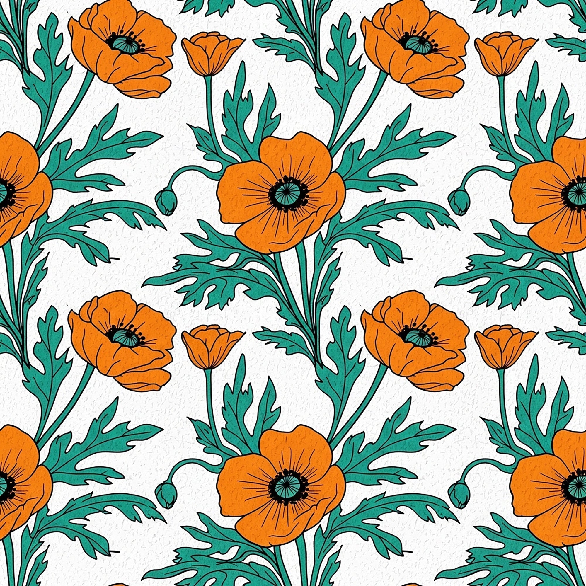 Summer Floral Pattern 8 Minky Fabric