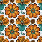 Summer Floral Pattern 9 Minky Fabric