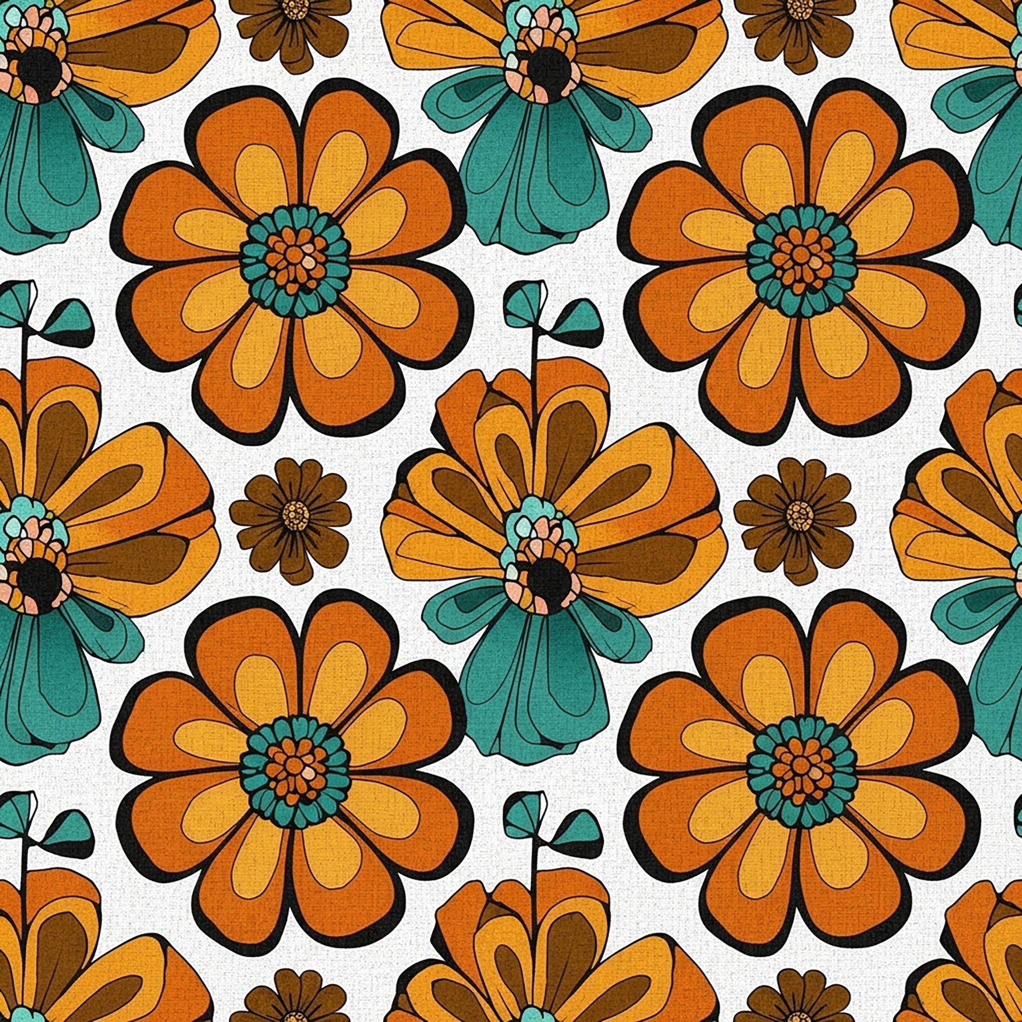 Summer Floral Pattern 9 Minky Fabric