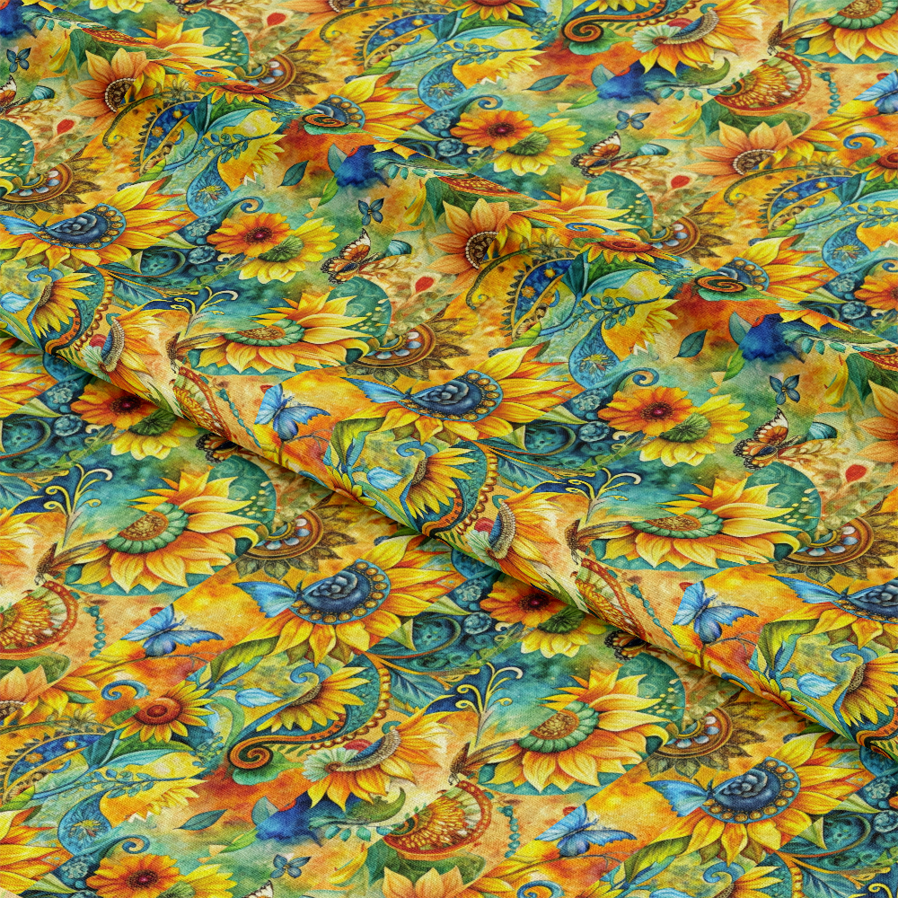 Sunflower Fields Pattern 13 Quilting Cotton Fabric