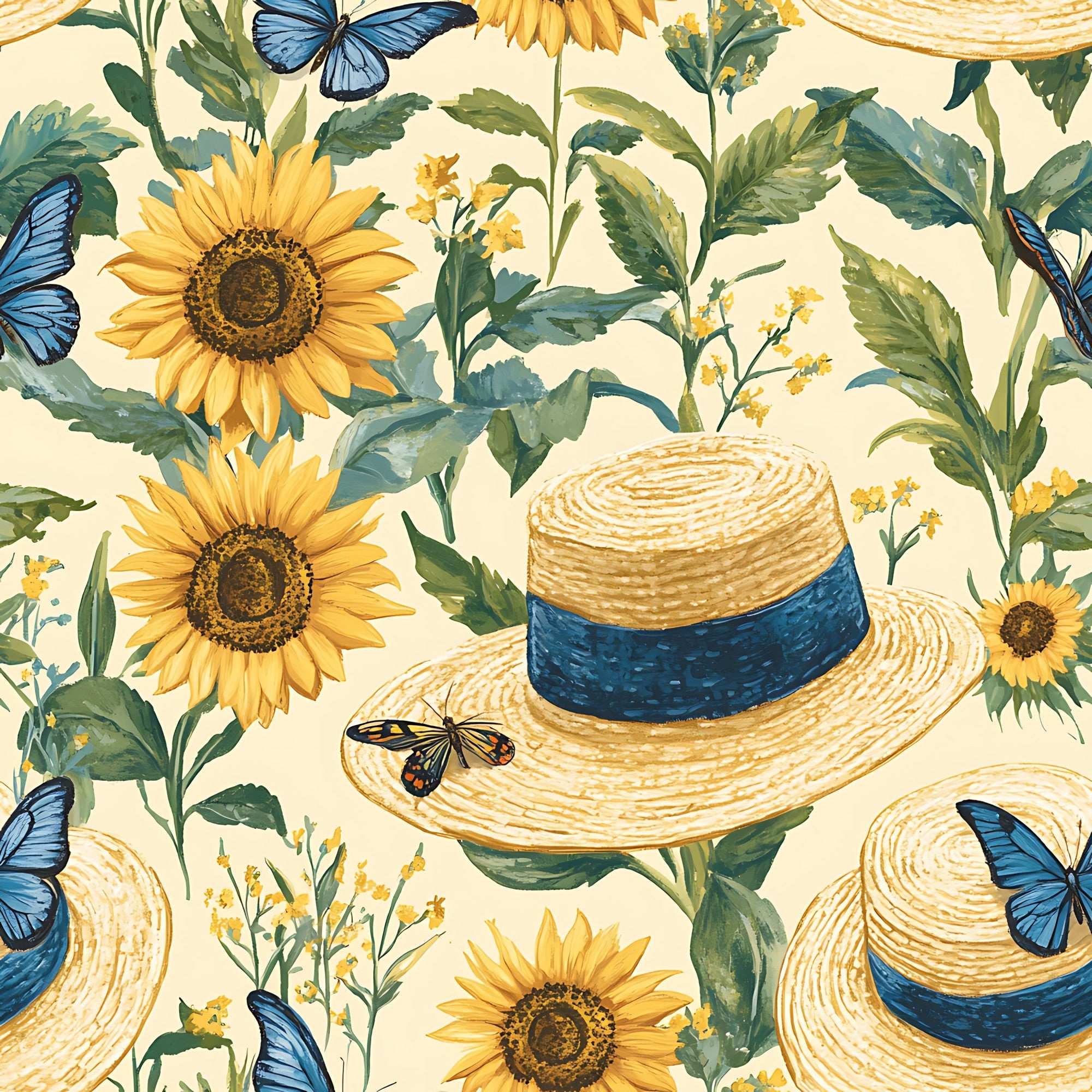 Sunflower Stroll Pattern 1 Minky Fabric