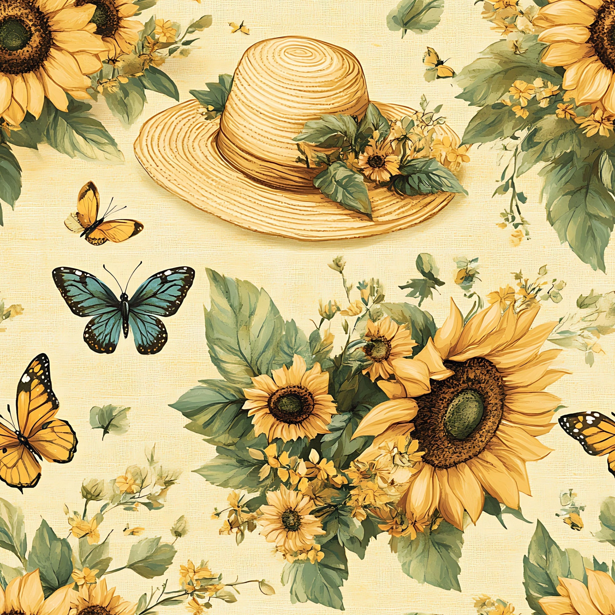 Sunflower Stroll Pattern 17 Minky Fabric