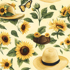 Sunflower Stroll Pattern 18 Minky Fabric