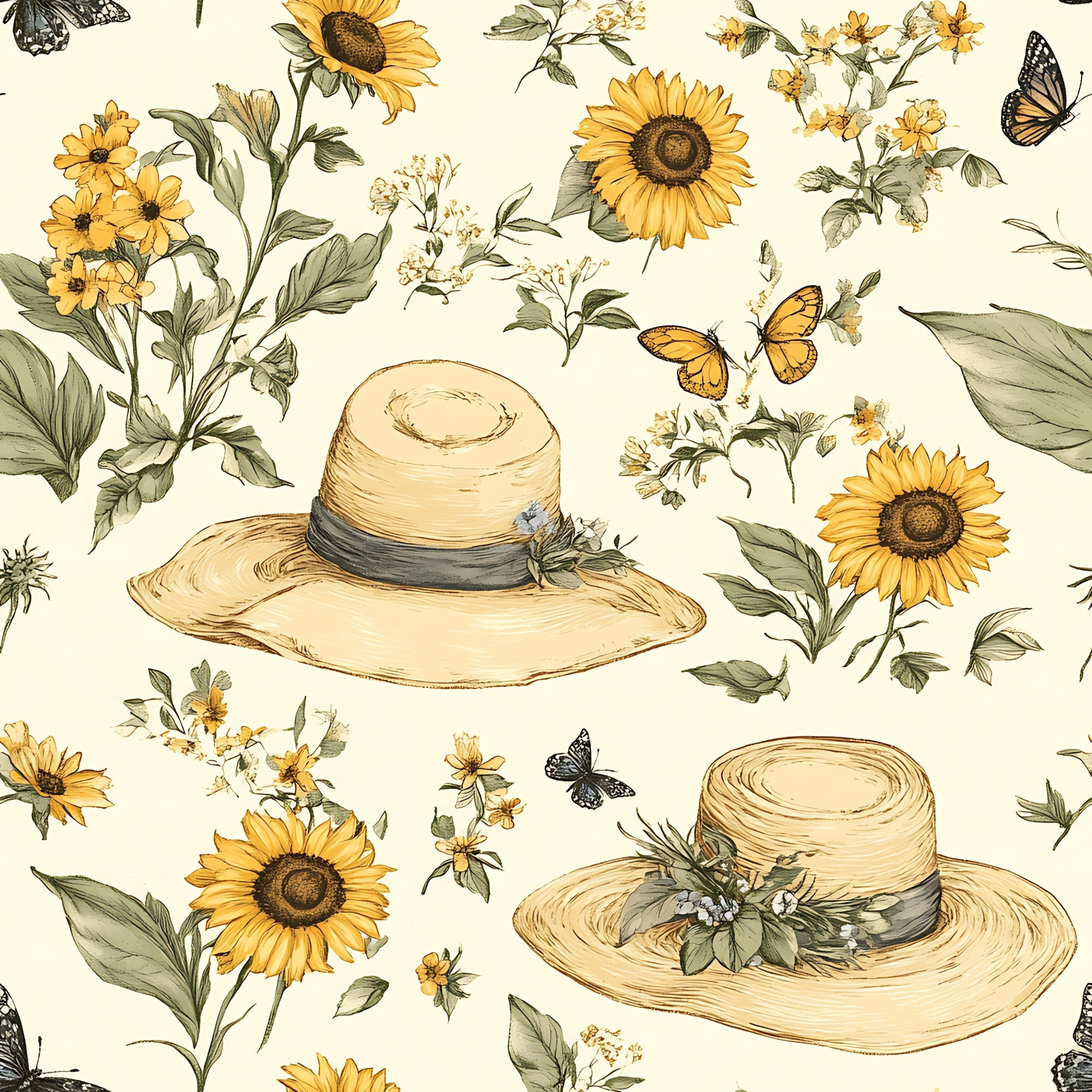 Sunflower Stroll Pattern 19 Minky Fabric