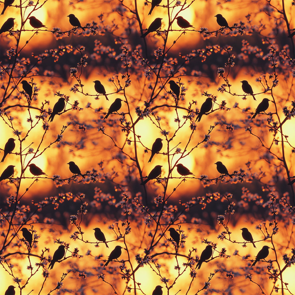 Sunset Bird Pattern 11 Minky Fabric