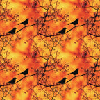 Sunset Bird Pattern 2 Minky Fabric