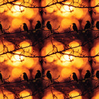 Sunset Bird Pattern 6 Minky Fabric