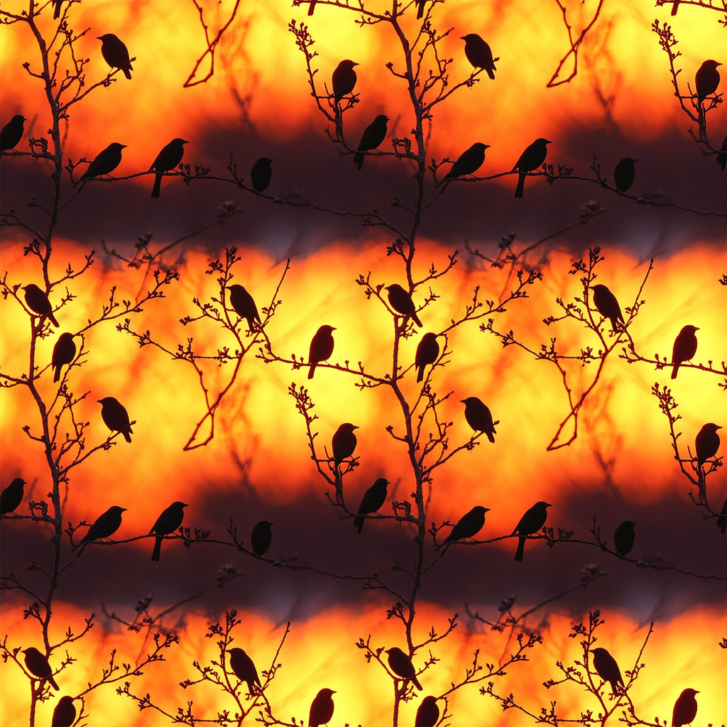 Sunset Bird Pattern 8 Minky Fabric