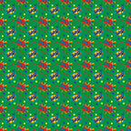 Colorful comic-style pattern with words like Splat and Zap on a green background, featuring stars and splashes.
