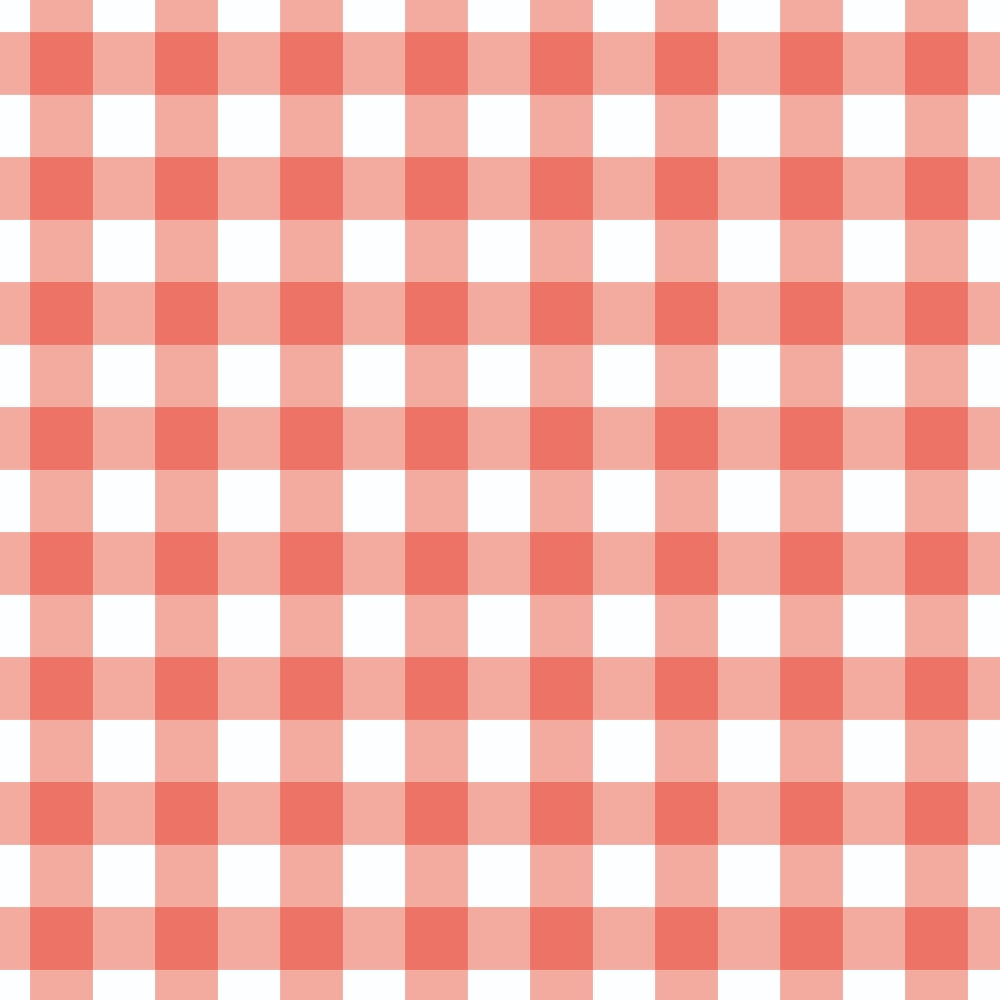 Red and white gingham checkered pattern grid.