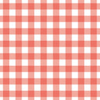 Red and white gingham checkered pattern grid.