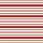 Horizontal stripes in alternating red, white, and green on a light pink background.