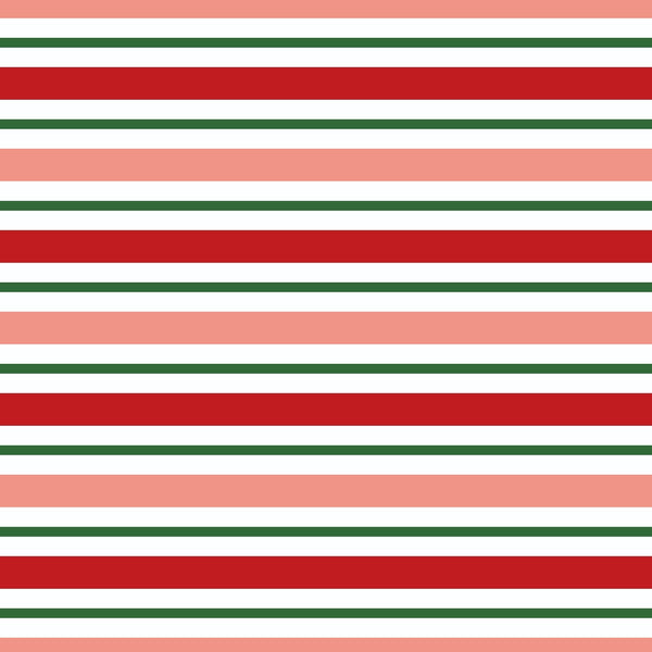 Horizontal stripes in alternating red, white, and green on a light pink background.