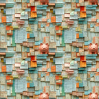 Piggy Bank Papers Pattern 4 Minky Fabric