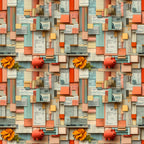 Piggy Bank Papers Pattern 5 Minky Fabric
