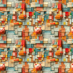 Piggy Bank Papers Pattern 6 Minky Fabric