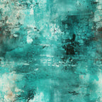 teal, turquoise, aqua, mint green, grunge texture, distressed pattern, weathered surface, cracked paint, abstract design, vintage aesthetic, worn appearance, textured background,, fabric panel, artistic surface, patina effect, rustic style, aged finish, contemporary grunge, mottled texture