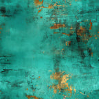 teal, turquoise, copper, rust, orange, grunge, distressed, weathered, peeling paint, oxidized metal, vintage texture, abstract pattern, worn surface, patina effect,, fabric panel, industrial style, aged appearance, corroded finish, artistic background