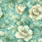 Seafoam Scrollwork Pattern 3 Minky Fabric