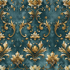 Seafoam Scrollwork Pattern 4 Minky Fabric