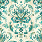 Seafoam Scrollwork Pattern 9 Minky Fabric