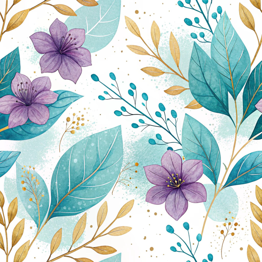 Gilded Fuchsia Garden Pattern 23 Minky Fabric