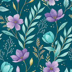 Gilded Fuchsia Garden Pattern 26 Minky Fabric