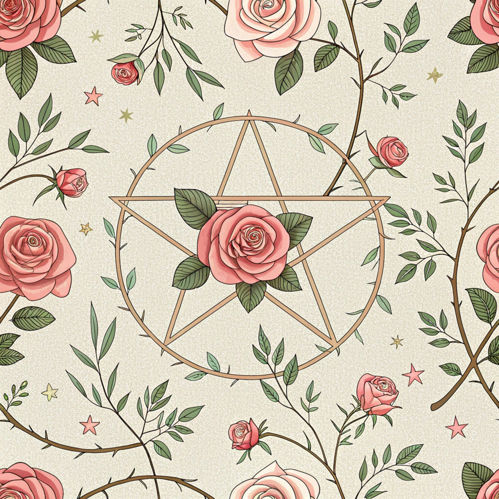 Gilded Fuchsia Garden Pattern 4 Minky Fabric