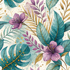 Gilded Fuchsia Garden Pattern 5 Minky Fabric