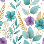 Gilded Fuchsia Garden Pattern 6 Minky Fabric