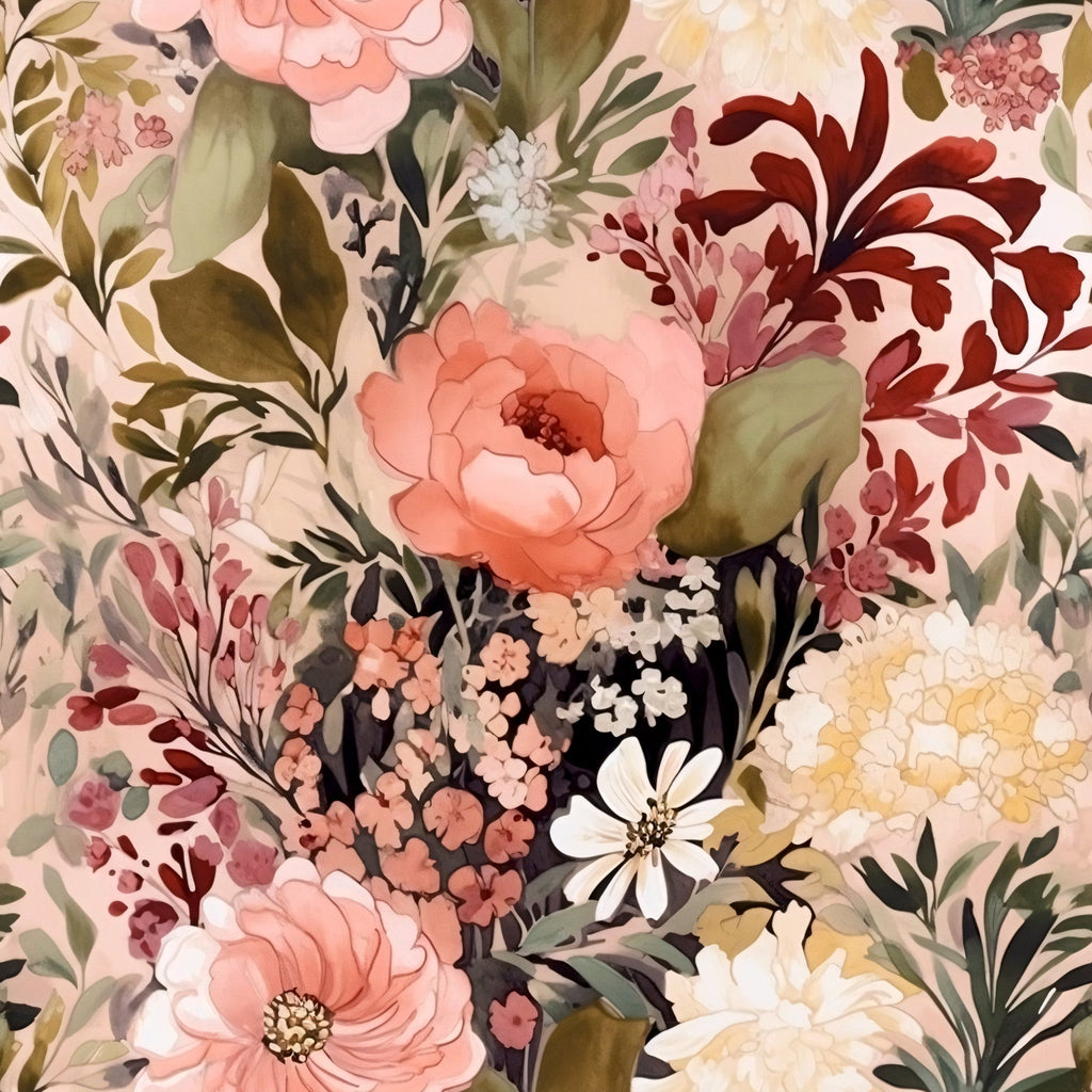 Peach Petal Wash Pattern 8 Minky Fabric