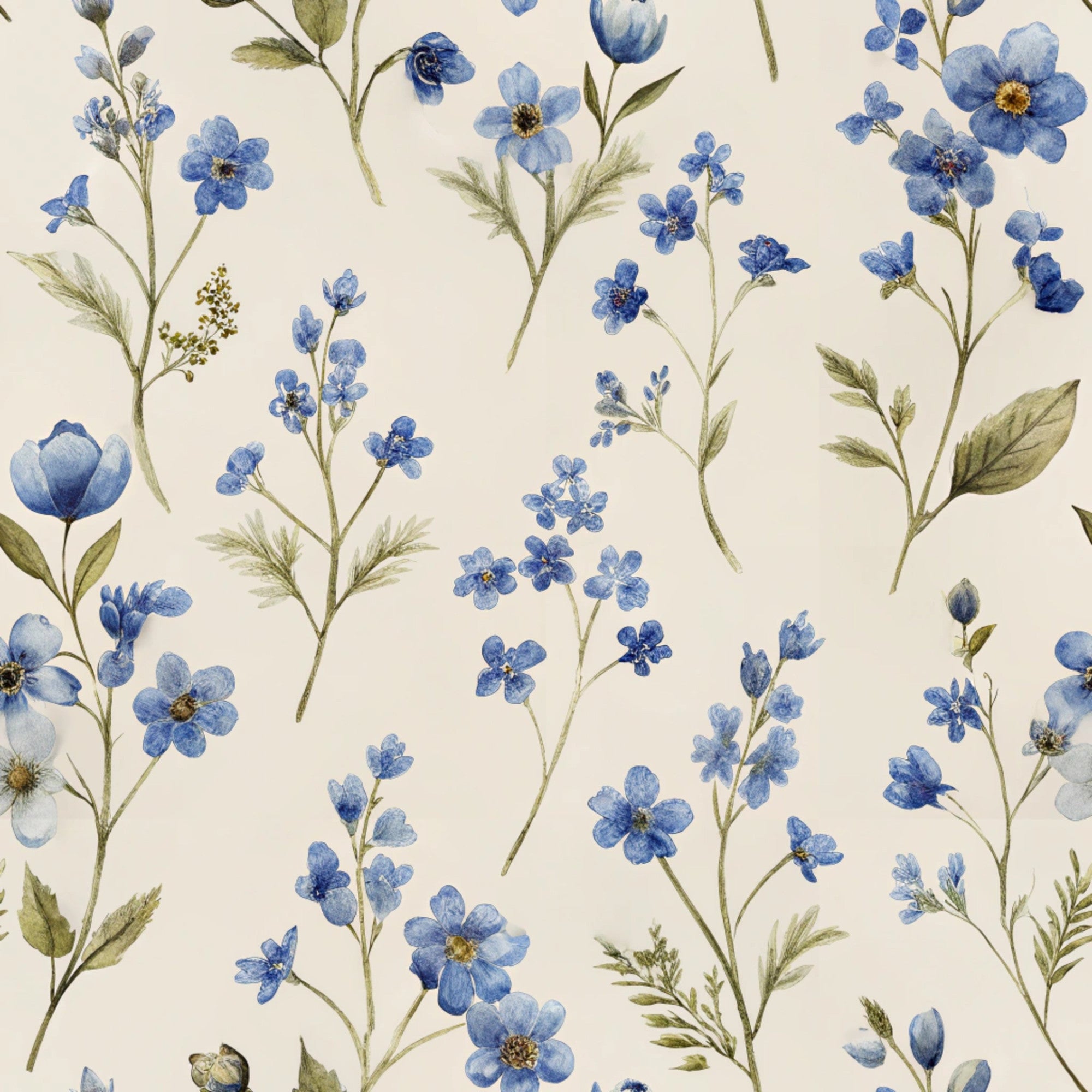 Texas Bluebonnet Flower Pattern 10 Minky Fabric