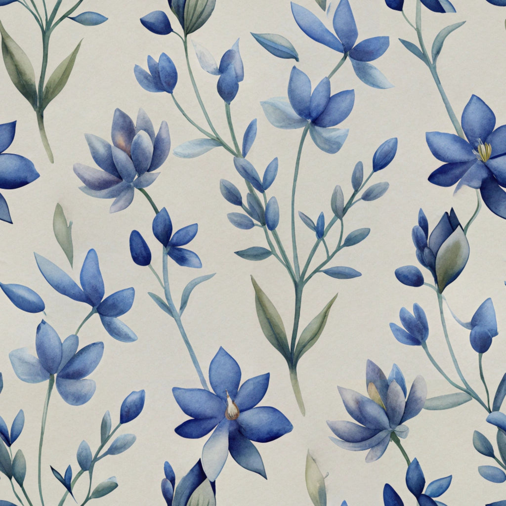 Texas Bluebonnet Flower Pattern 12 Minky Fabric