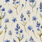Texas Bluebonnet Flower Pattern 13 Minky Fabric