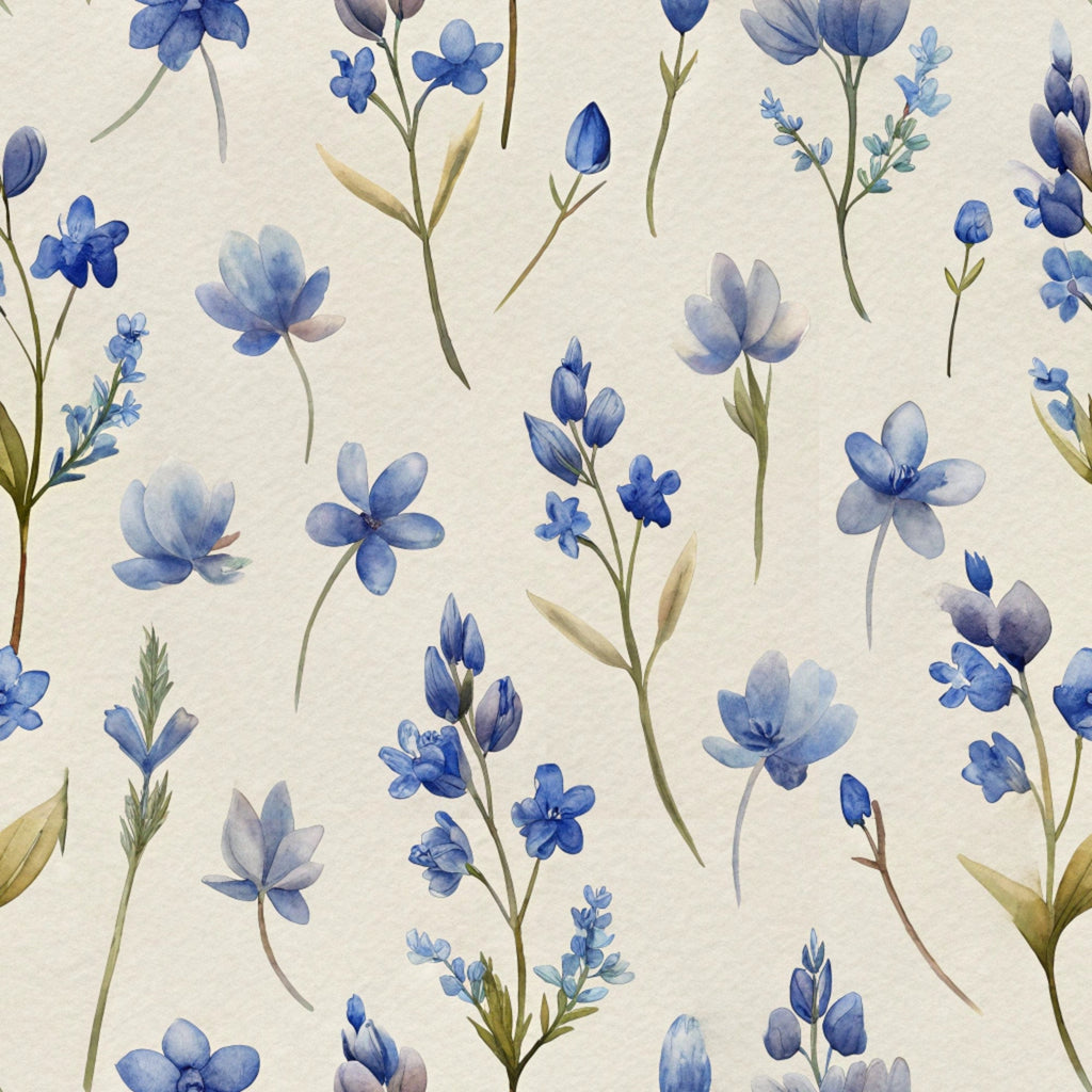 Texas Bluebonnet Flower Pattern 13 Minky Fabric