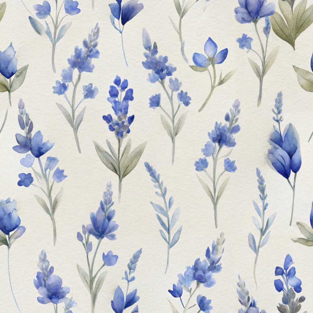 Texas Bluebonnet Flower Pattern 18 Minky Fabric