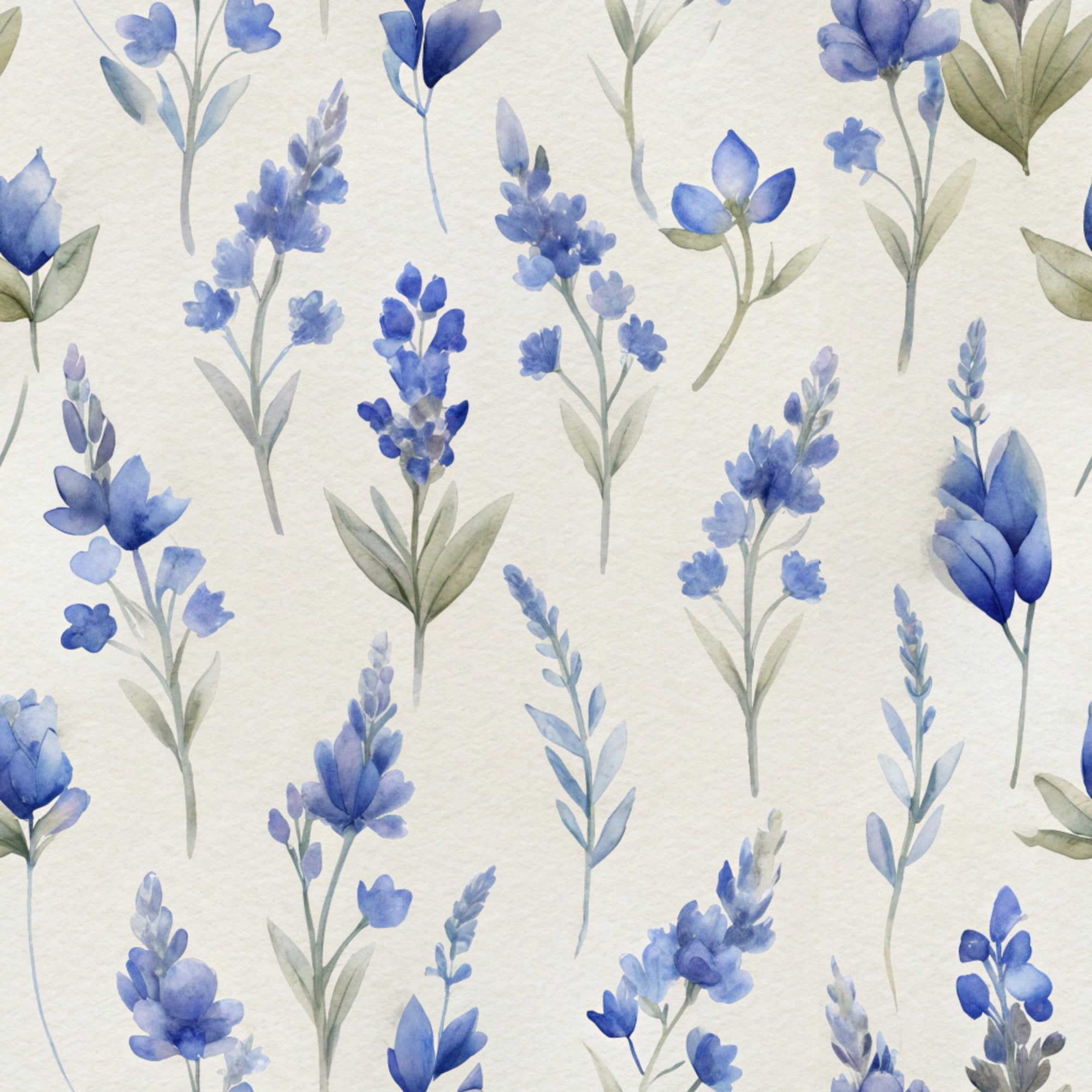 Texas Bluebonnet Flower Pattern 18 Minky Fabric