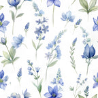 Texas Bluebonnet Flower Pattern 4 Minky Fabric