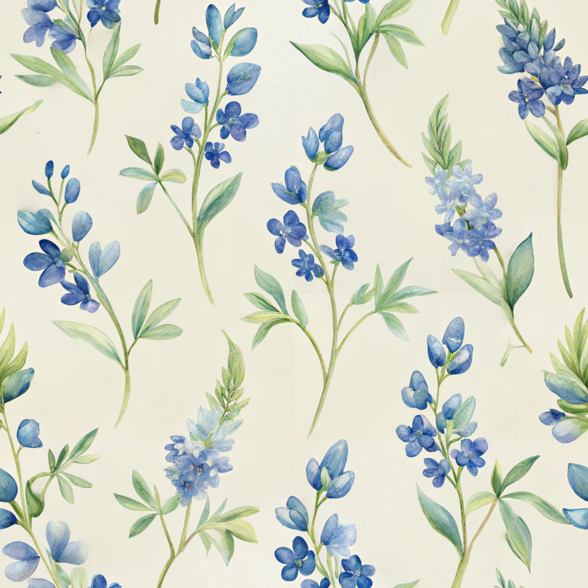 Texas Bluebonnet Flower Pattern 7 Minky Fabric